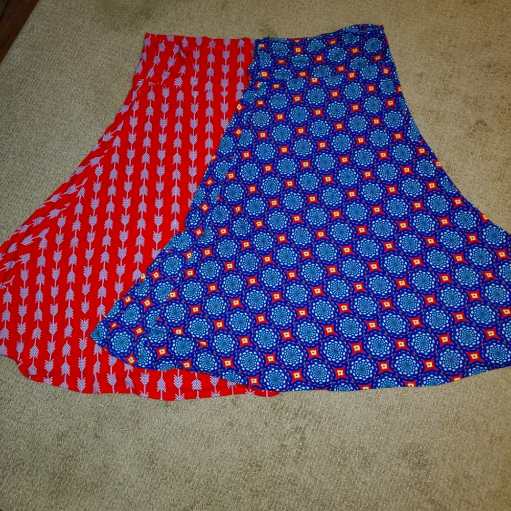 Lularoe Maxi Skirt- Bundle of 2 skirts- Size L